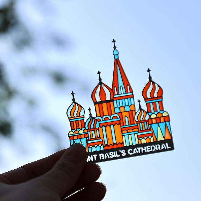 Metal Bookmarks with Transparent Design - Saint Basil's Cathedral Book Mark for Readers, Aesthetic Book Markers for Kids, Teens, Teachers, Students, Gifts for Book Lovers, Writers, Reading Women & Men