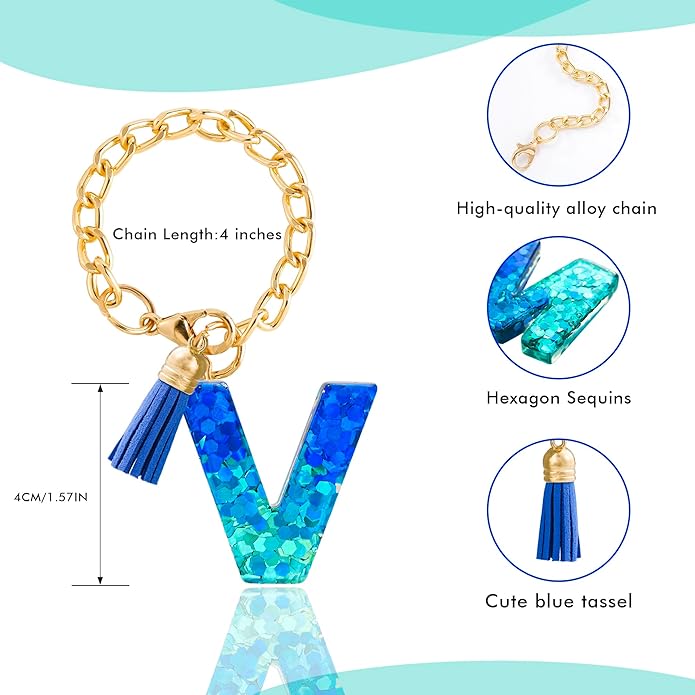 Letter Charm Accessories for Stanley Cup 1 PCS Cute Initial Keychain Handle Charm for Stanley Tumbler for Women