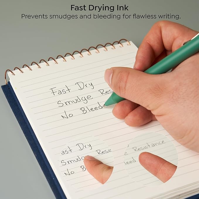 BLIEVE - Black Ink Gel Pens With Cool Matte Finish, Aesthetic and Cute Pens With Smooth Writing For Journaling And Bible Note Taking No Bleed Through, Cute School Supplies 8 Pack (Black Ink)