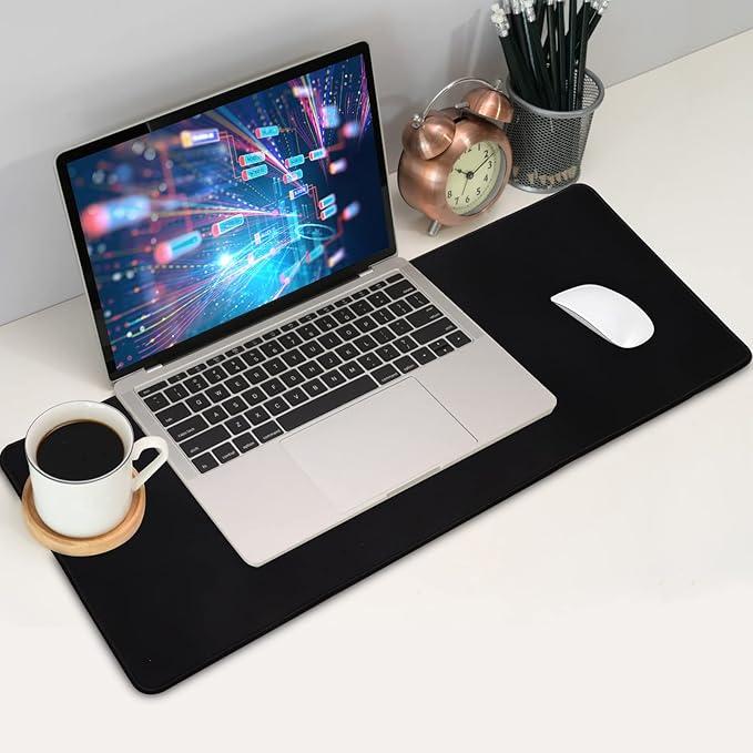 Large Gaming Mouse Pad with Stitched Edges,[27.5x11.8In] Extended Mouse Pad with Non-Slip Natural Rubber Base for Gamer/Desktop/Office/Home (70x30 Blackus)