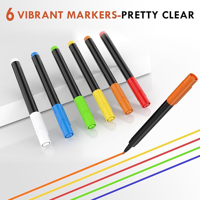 Magnetic Acrylic Calendar for Fridge,3 Pack 12"x16" Clear Fridge Calendar Dry Erase Magnetic Planning Boards Set Includes 6 Colorful Highlight Markers,Magnetic Pen Holder and Erase Towel