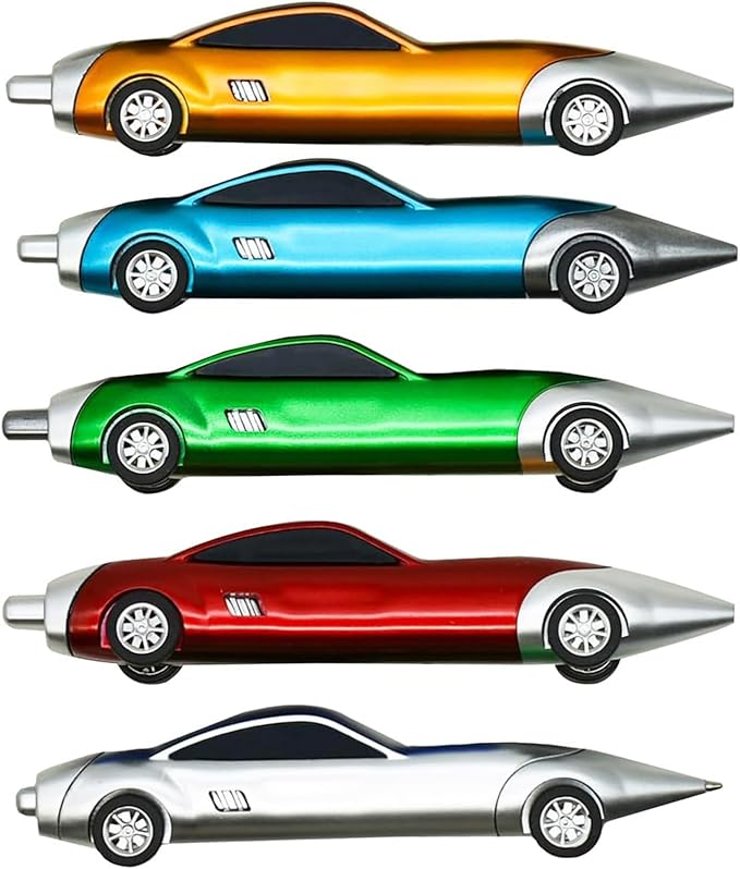 5-Pack Cartoon Car Ballpoint Pens,Novelty Race Car Pens Vehicle Ballpoint Pens Fun School Supplies & Party Favors For School office