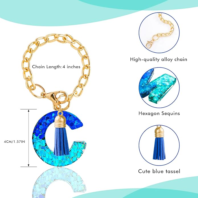 Letter Charm Accessories for Stanley Cup 1 PCS Cute Initial Keychain Handle Charm for Stanley Tumbler for Women