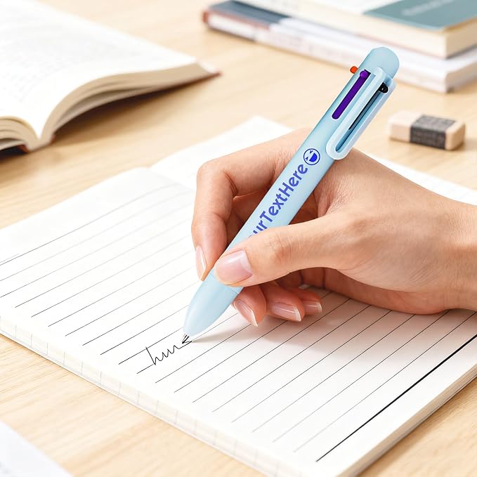 Personalized Multicolor Ballpoint Pen Bulk Custom 6-In-1 Pens with Name Logo Customized Color Pen Boys Girls Teacher Business Gift Green_350PC