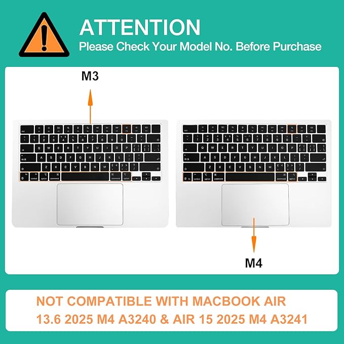 MOSISO Keyboard Cover Skin Compatible with MacBook Air 15 inch M3 A3114 M2 A2941/Air 13.6 A3113 A2681/Pro 14/16 M4 M3 M2 M1, Cherry Pink