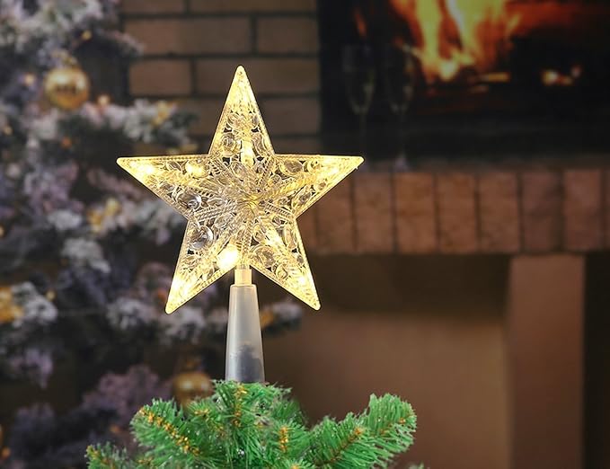 LIGHTSHARE 4 ft. Snowy Fir Tree, 112 LED Lights, for Indoor and Outdoor Use, Warm White, for Home Festival Party Christmas (4FT)