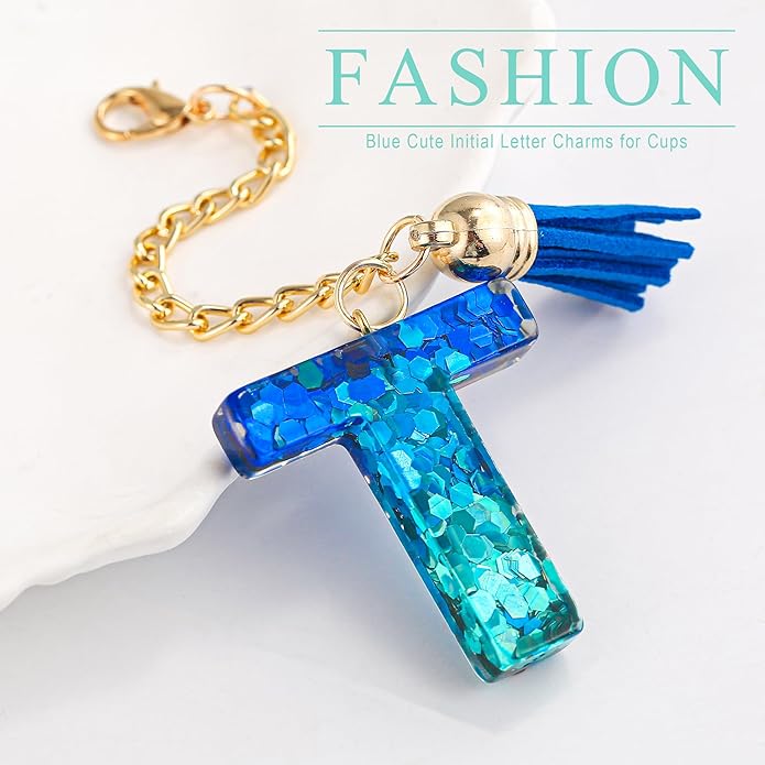 Letter Charm Accessories for Stanley Cup 1 PCS Cute Initial Keychain Handle Charm for Stanley Tumbler for Women