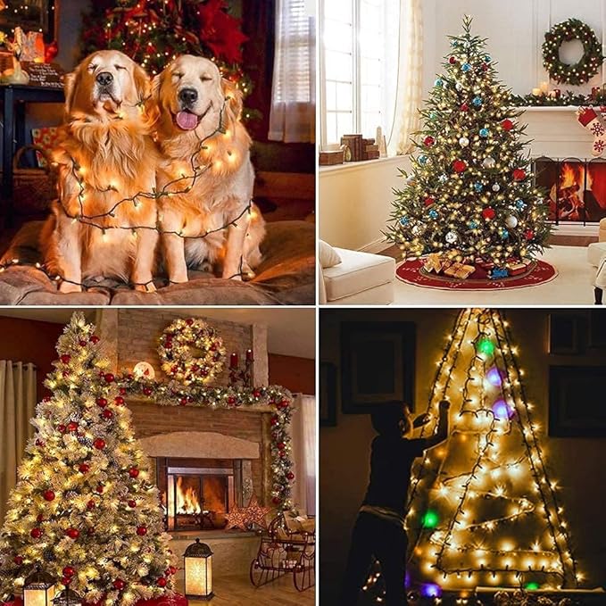 Novtech Christmas LED Outdoor String Lights 164FT 2000LEDs Xmas Fairy Plug in Christmas Lights - Waterproof Decorative String Lights for Home Garden Wedding Party Holiday - Warm White