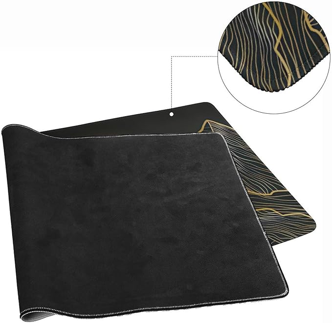 Mountain Line Art Large Mouse Pad, Vintage Aesthetic Gaming Desk Mat, XXL Keyboard Desk Pad Mat for Desktop, 35.4"x15.7" Non-Slip Base Big Mousepad with Stitched Edges