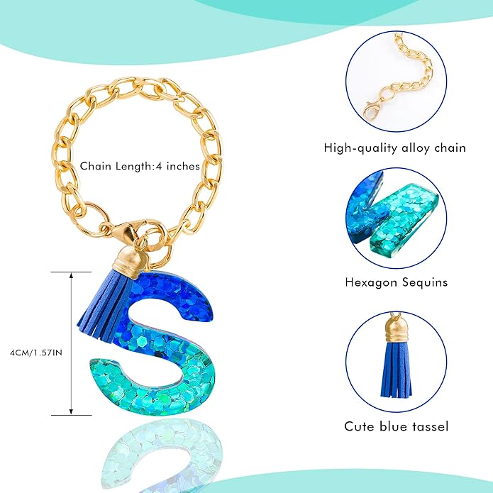 Letter Charm Accessories for Stanley Cup 1 PCS Cute Initial Keychain Handle Charm for Stanley Tumbler for Women