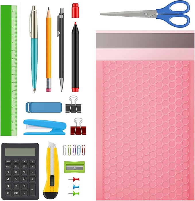 packbabol Bubble Mailers, 4x7 Inch Padded Bubble Mailers Pack of 100 Bubble Envelopes Opaque Self Seal Adhesive Waterproof Bags for Shipping and Packaging (Pink, 4x7-100)