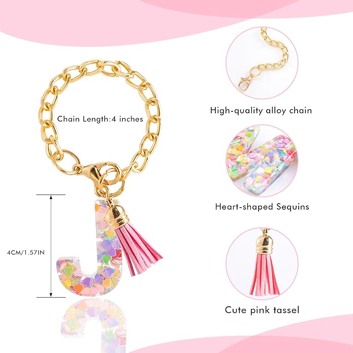 Letter Charm Accessories for Stanley Cup 1 PCS Cute Initial Keychain Handle Charm for Stanley Tumbler for Women