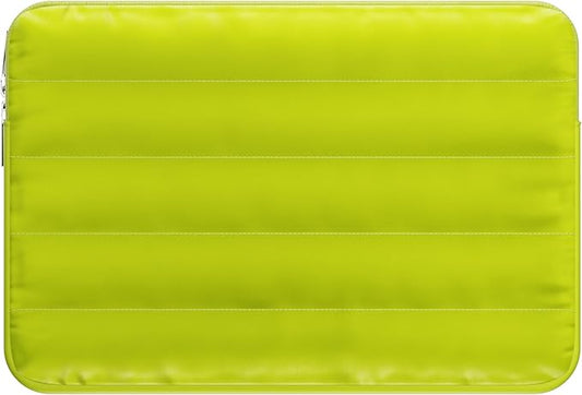 LS-M Puffy 13-14 Inch Laptop Sleeve Case for Women Men Cute Carrying Cover Compatible with MacBook Air M2, MacBook Pro 14 Protective Portable Case (Green, 13-14inch)