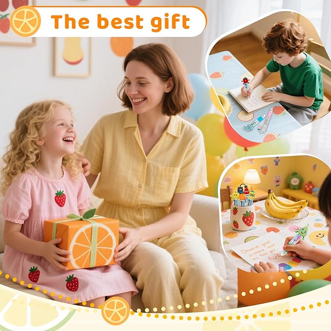 CZWZ 30Pcs Mini Multicolor Pens in One 4-in-1 Cute Pens Bulk for Kids, Ballpoint Pen for Birthdays and Children's Parties, Fun Gifts Assorted Ink Kawaii Pen(Fruits and Animals)