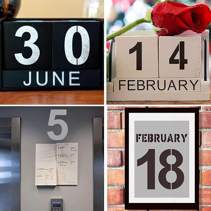 10 Inch Number Stencils Plastic Number Stencils Reusable Digital Painting Templates for Cake Stencil Address Templates