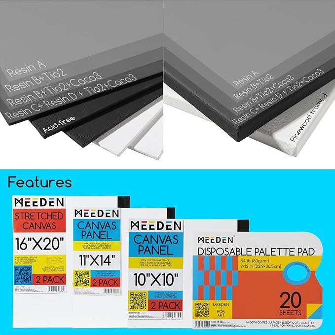 MEEDEN 141PCS Art Supplies with French Easel, All-in-one Painting Set for Artists Beginners