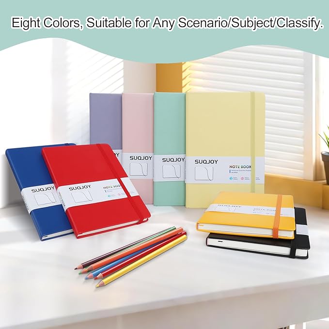 Lined Journal Notebooks for Writing, 100 GSM Thick Paper, 1 Pack Hardcover Notebooks, A5 College Ruled Notebook, Journaling Notebook for School/Travel/Office (Light Green- 1 Pack)