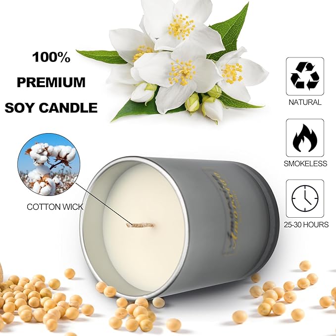 6 Pack Scented Candles for Home Scented: Aromatherapy Candle Set, Soy Candles for Women, Up to 250H Burning, Candle Gift Set for Spa Bath Yoga Meditation Birthday Diwali Thanksgiving Christmas Gifts
