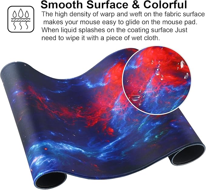 Large Gaming Mouse Pad with Stitched Edges,[27.5x11.8In] Extended Mouse Pad with Non-Slip Natural Rubber Base for Gamer/Desktop/Office/Home (70x30 Anying)