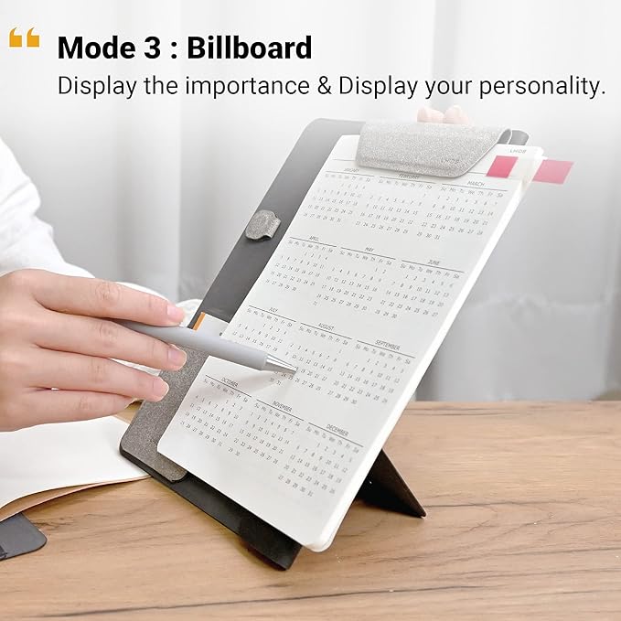 LHiDS Creative Folio Lite 2.0 with Stand, Business Portfolio Resume, 3-in-1 Padfolio with Magnetic Accessories, Work as Notebook Cover, Clipboard, Organizing Board for Home and Office (Gray, A5)