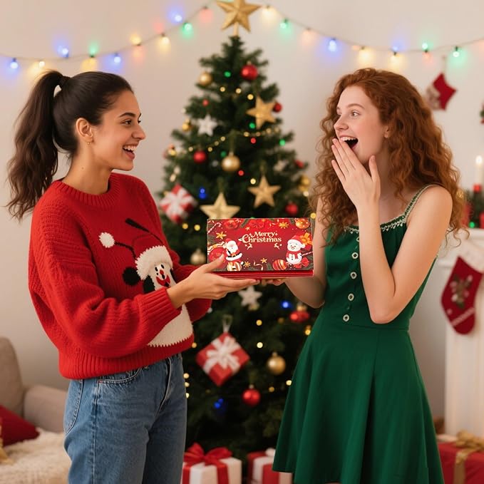 Christmas Cash Gift Envelopes 5 Slots, Christmas Cash Gift Envelopes，christmas Card Book with Tassel & Santa Card Supplies,2025 New Creative Cashs Surprise Envelope for Checks or Cards(StyleB,5pcs)