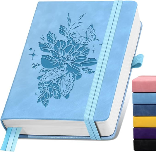 Lined Journal Notebook 365 Pages, B5 Leather Journals for Writing Women & Men, Hardcover Notebook with 100GSM Thick Paper, Daily Journal Notebook for Travel, Work, School, Note Taking, College Ruled