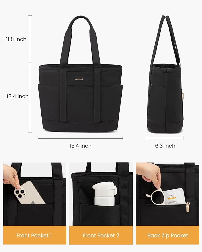 LOVEVOOK Tote Bag for Women，Lightweight Work Bag for Teacher, 15.6 Inch Laptop Bag，Large Shoulder Bag