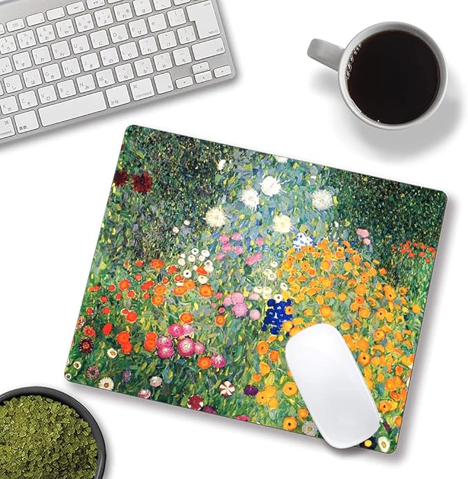 Mouse Pad, Premium-Textured Mouse Mat, Non-Slip Rubber Base Mousepad for Laptop, Computer & PC,9.5×7.9 in, Art Flower