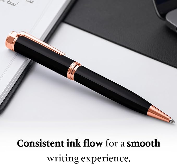 Ellington Pens Luxury Ballpoint Pen – Premium Quality, Smooth Writing Experience, Elegant Design, Includes 2 Ink Refills (Black & Blue) – Ideal for Professionals and Gift Giving