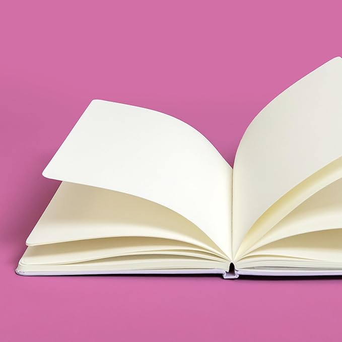 PAPERAGE Blank Journal Notebook, (Marigold), 160 Pages, Medium 5.6 in x 8 in - 100 GSM Thick Paper – Hardcover Journaling Notebook for Work, School, Note Taking or Sketching