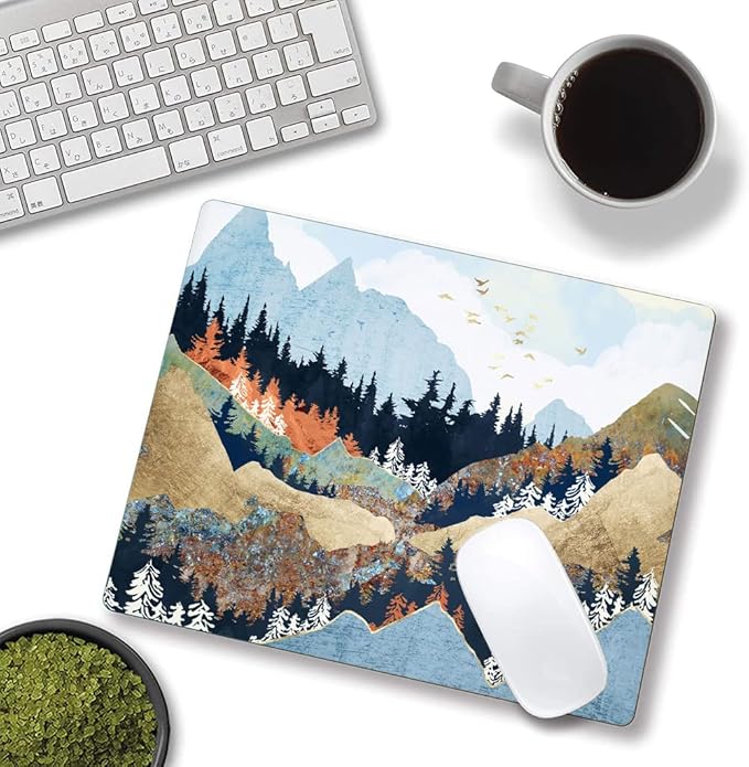 Mouse Pad, Premium-Textured Mouse Mat, Non-Slip Rubber Base Mousepad for Laptop, Computer & PC,9.5×7.9 in,Abstract Landscape
