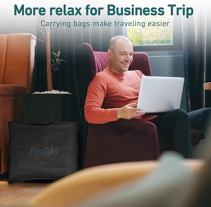 Memory Foam Seat Cushion - Seat Cushion for Office Chairs - Ergonomic Cushions Pad Pillow for Pressure Relief Sciatica & Pain Relief, Seat Cushion with a Storage Bag (Black)