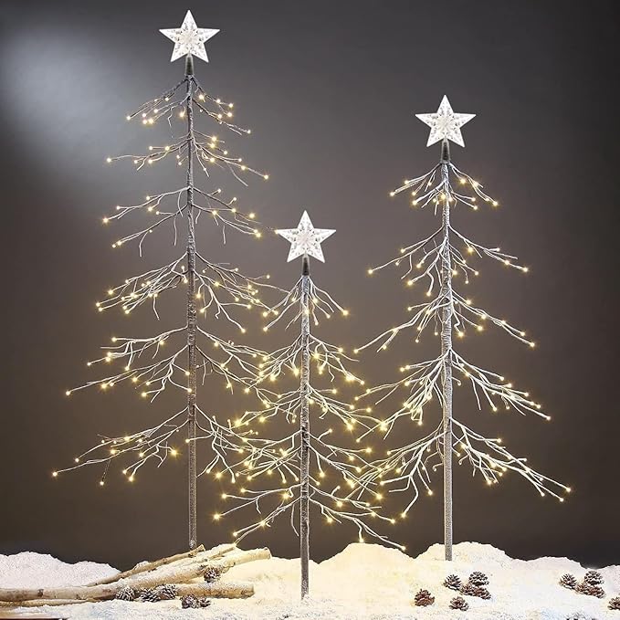 Lightshare 13FT Snowy Fir Tree, 328 LED Lights, for Indoor and Outdoor Use, Warm White, for Home Festival Party Christmas