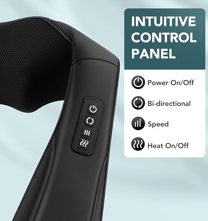 MagicMakers Electric Shiatsu Neck Massager with Heat - Pain Relief for Back, Shoulders & Feet - Gift for Men, Women, Mom & Dad - From Daughter or Son - Ideal for Christmas, Mother's Day & Father's Day