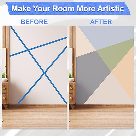 NEOACT 16 Rolls Painters Tape 2 Inch Wide,Multi-Surface No Residue Blue Masking Tape for Walls Painting,Packing,Labeling,DIY Crafts,2 Inch x 55 Yards(880 Yards Total)