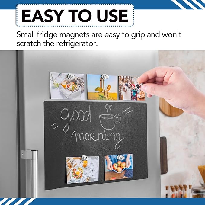 LOVIMAG Fridge Magnets 56 Pcs Refrigerator Whiteboard Small Strong Magnet Classroom Kitchen Accessories Decorative Locker Set Decor Must Haves Office Calendar Refrigerador Magnetic Cute Crafts Silver
