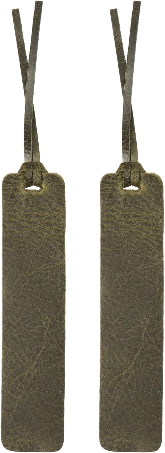 Londo Genuine Leather Handmade Bookmark (Set of 2) (Knotted, Green)