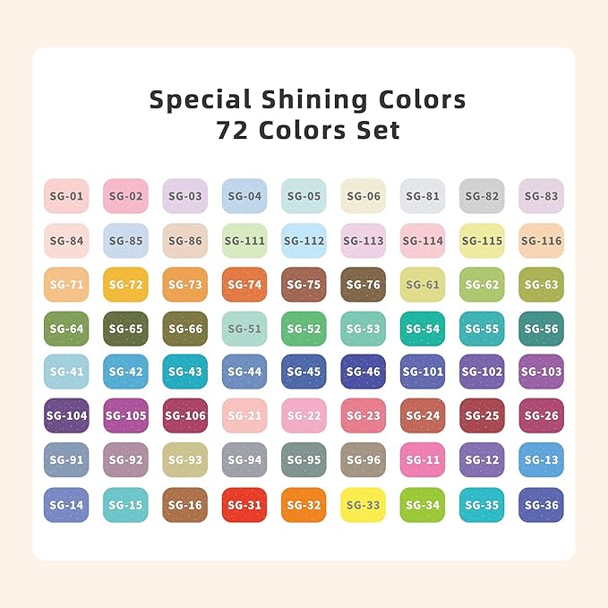 Glitter Gel Pens for Adult Coloring, 72 Colors Special Shining Multi Glitter Gel Pens Colored Set for Drawing, Doodling, Journaling & Creative Art Supplies