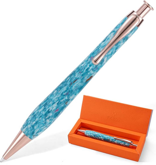 KARUS Gift Pen Set, Sustainable Refillable Ballpoint Pens with Black Ink, Stylish, Smooth Writing Pens for Women, Men, Office, Journaling, School, Thoughtful Gifting