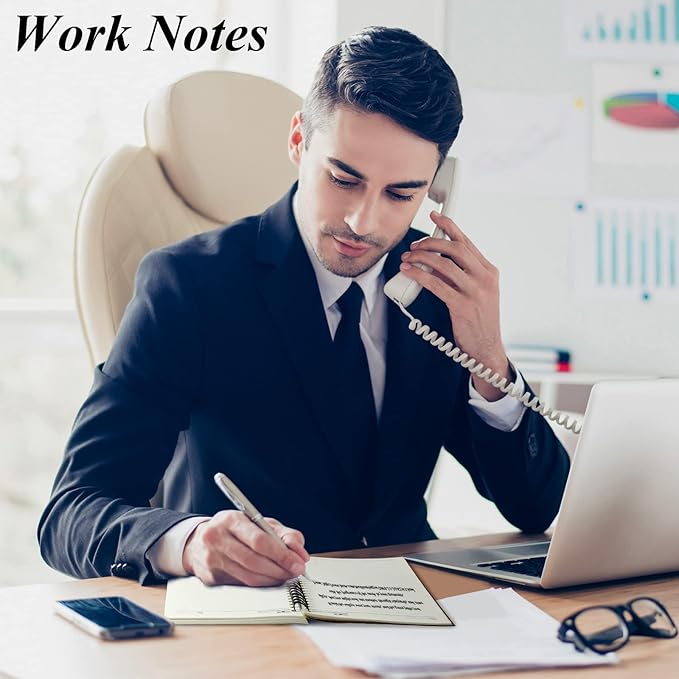 Leelosp 12 Pack Small Spiral Notebook A5 Lined College Ruled Spiral Journal Notebook 5.5 x 8.3 Inch Kraft Cover, 120 Pages for Work Students Office Business(Brown, Black)