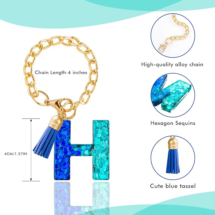 Letter Charm Accessories for Stanley Cup 1 PCS Cute Initial Keychain Handle Charm for Stanley Tumbler for Women