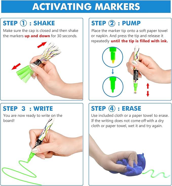 Magnetic Black Dry Erase Board Sheet 17" x 11" for Fridge, Easy to Read with 3 Bright Colors Chalk Markers, Small Refrigerator Magnet Whiteboard for Family Planner Grocery List