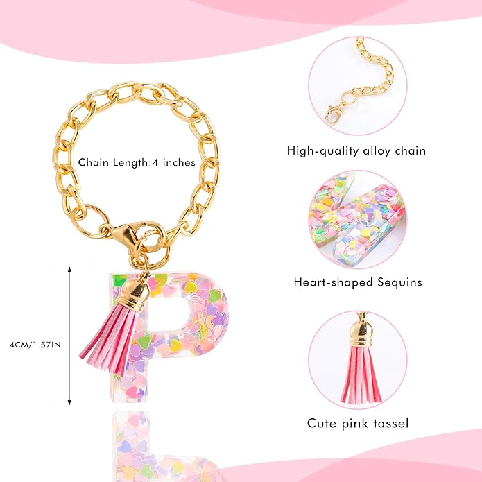 Letter Charm Accessories for Stanley Cup 1 PCS Cute Initial Keychain Handle Charm for Stanley Tumbler for Women