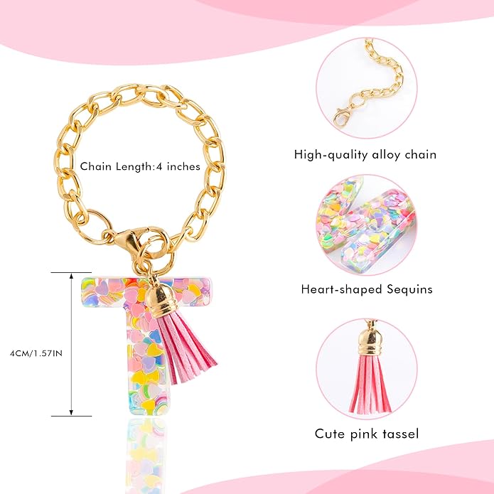 Letter Charm Accessories for Stanley Cup 1 PCS Cute Initial Keychain Handle Charm for Stanley Tumbler for Women