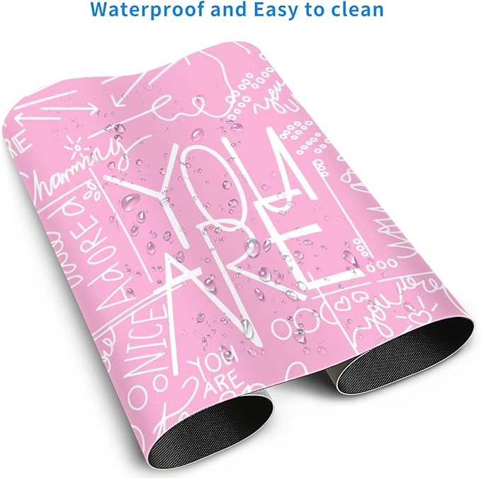 MAYCARI Cute Desk Mat Quote You are Pink Desk Pad Mouse Pad Gaming Mousepad XXL Laptop Keyboard Desktop Writing Pad for Girls Students 31.5"X15.7"
