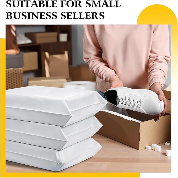 Metronic Poly Mailers 17.7x22 600Pack, Large Shipping Bags for Clothes Bulk,Strong Self Adhesive Shipping Envelopes for Small Business,Waterproof Mailing Envelopes Bulk for Packaging White