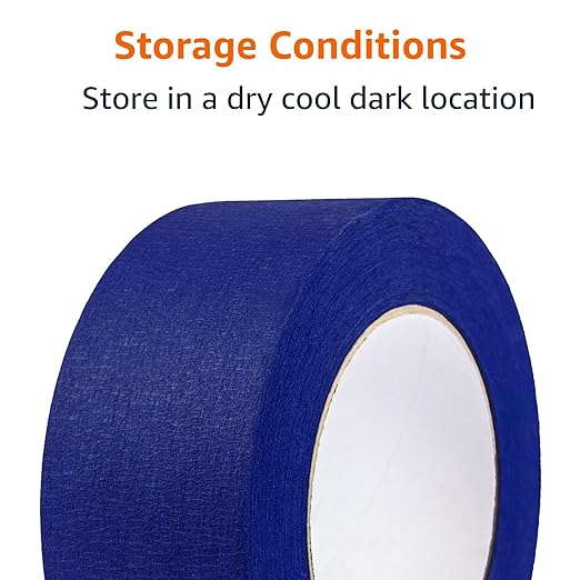Amazon Basics Blue Painters Tape, 1.88" x 180', Set of 6 Rolls