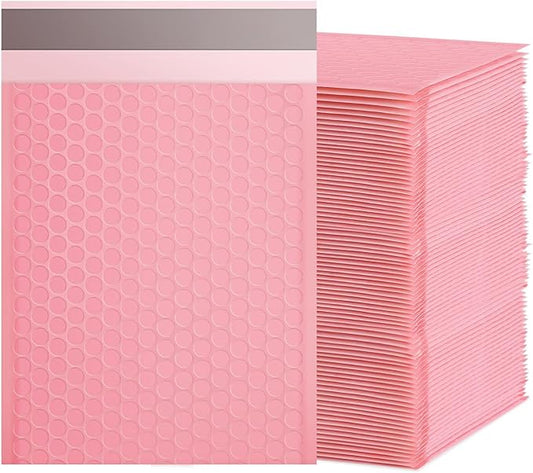 packbabol Bubble Mailers, 6x9 Inch Padded Bubble Mailers Pack of 100 Bubble Envelopes Opaque Self Seal Adhesive Waterproof Bags for Shipping and Packaging (Pink, 6x9-100)