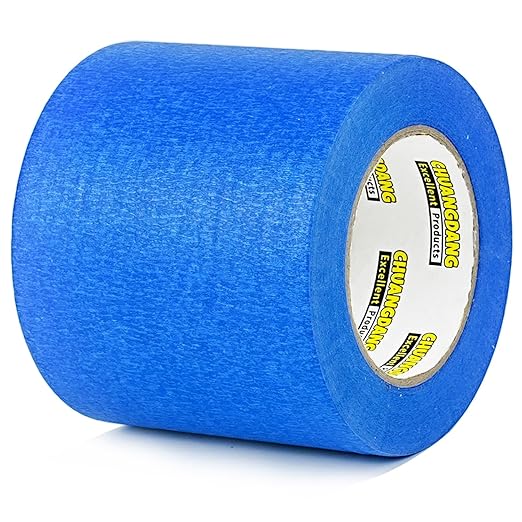 1 Roll,Blue Painters Tape,4inches x 60yards,3D Printing Tape for Laser Cutting,Labeling,3D Printing Bed,Decoration,Wide Masking Tape for Painting,Protect The Wall,No Residue,Removes Easily