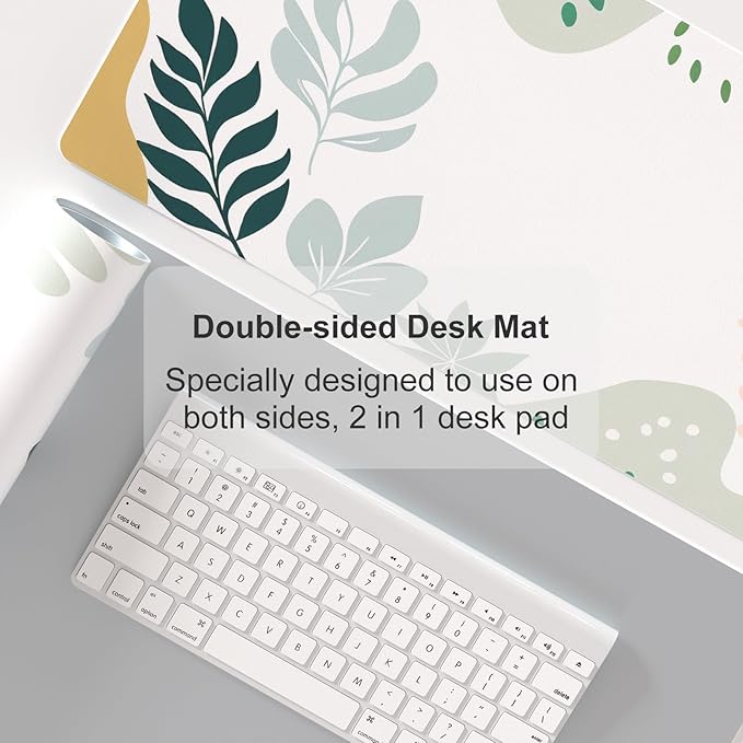 olorful Star Abstract Boho Large Mouse Pad, Waterproof Green White Desk Mat, Double Sided Computer Gaming Mouse Pad, XL Full Desk Mousepad Non Slip Writing Pad for School Office Home 31.5" x 11.8"